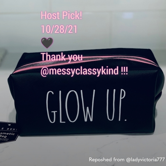 Last chance! Rae Dunn Black Glow Up Makeup Bag - Picture 3 of 6
